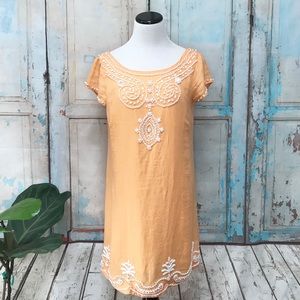 3 for 30! 
Lilly Pulitzer Rawley Linen Scalloped Beaded Dress